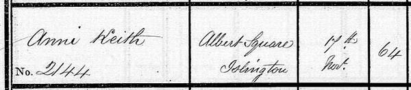 Ann burial certificate